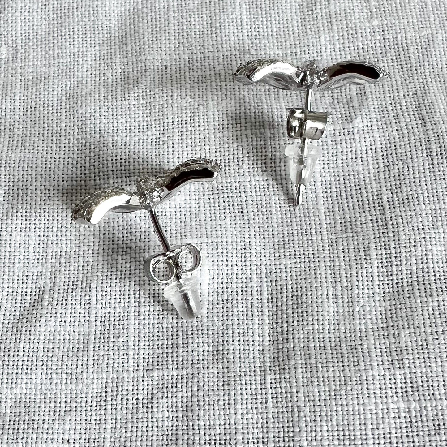 Belle Bow Baguette Crystal Stud Earrings