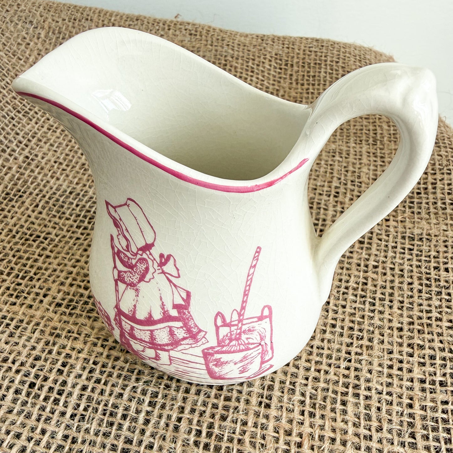 Cinderella Hand Painted Porcelain Royal Crownford Ironstone Creamer