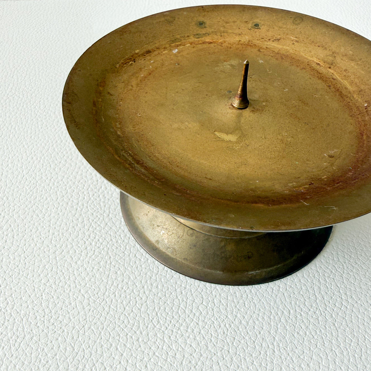 Sofia Vintage Patina Brass Candle Holder Base - BelleStyle