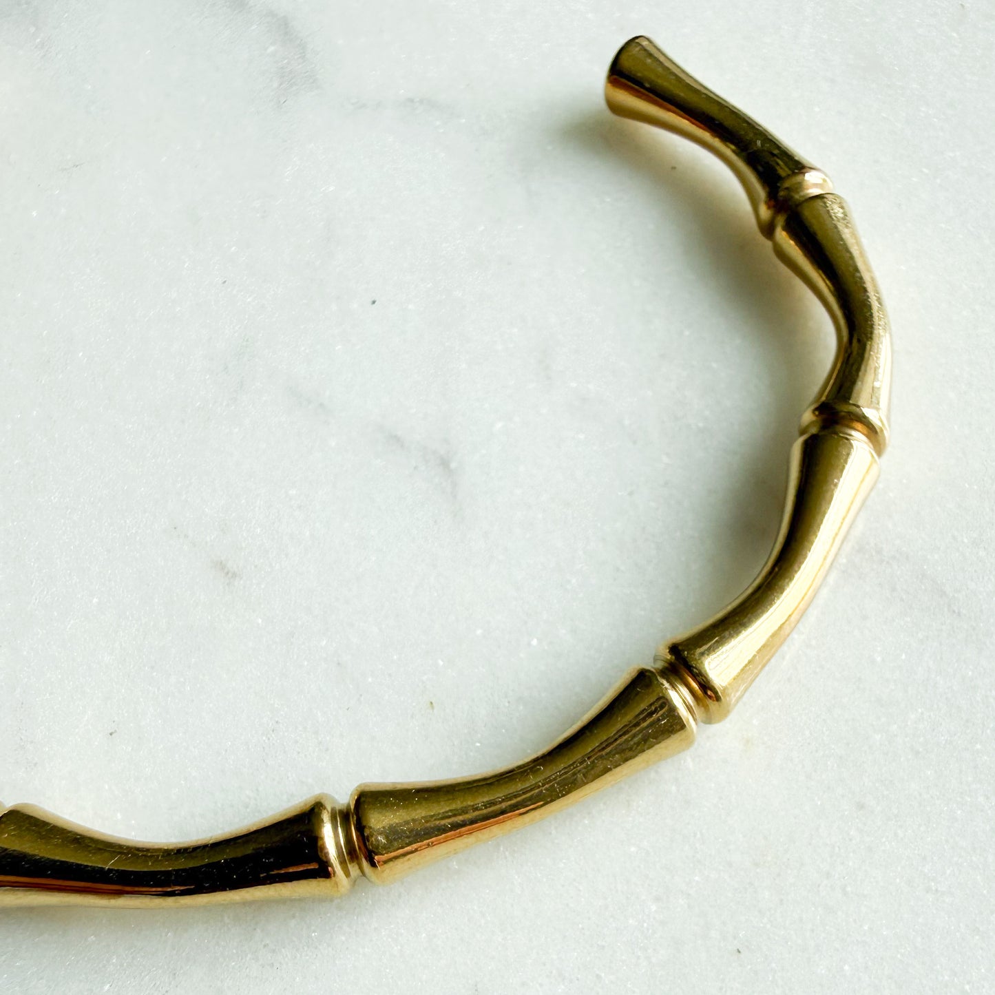 Bamboo Gold Cuff Bracelet