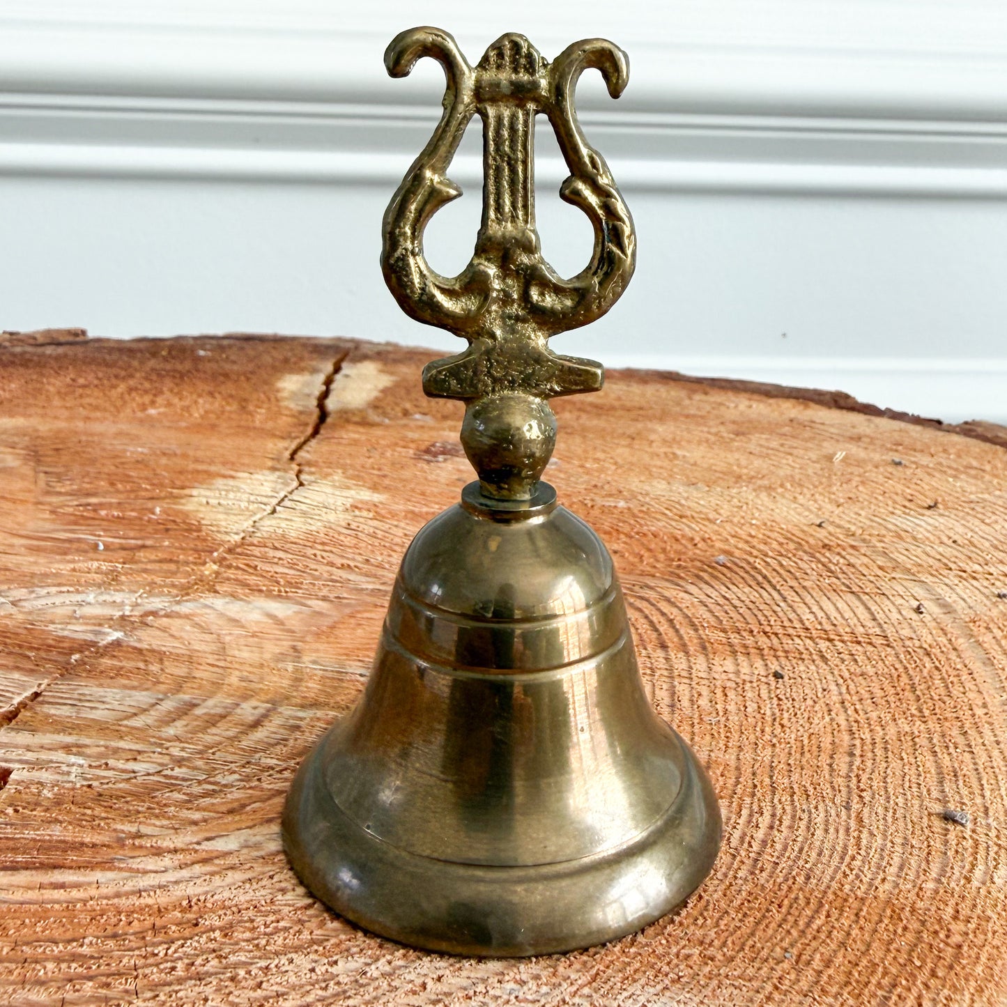 Tulip Antique Brass Dinner Bell