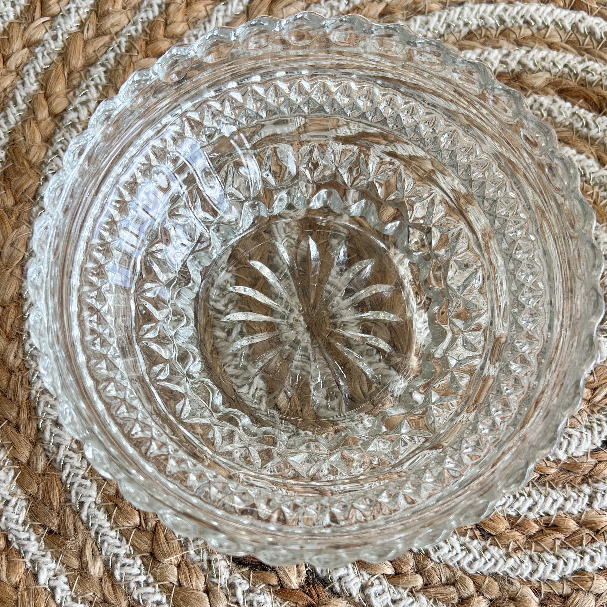 Saint Jean Vintage Crystal Jewelry Bowl - BelleStyle