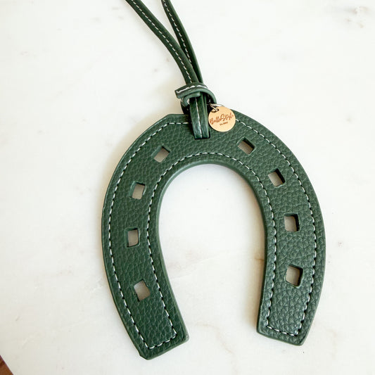 Horseshoe Faux Leather Purse Bag Charm