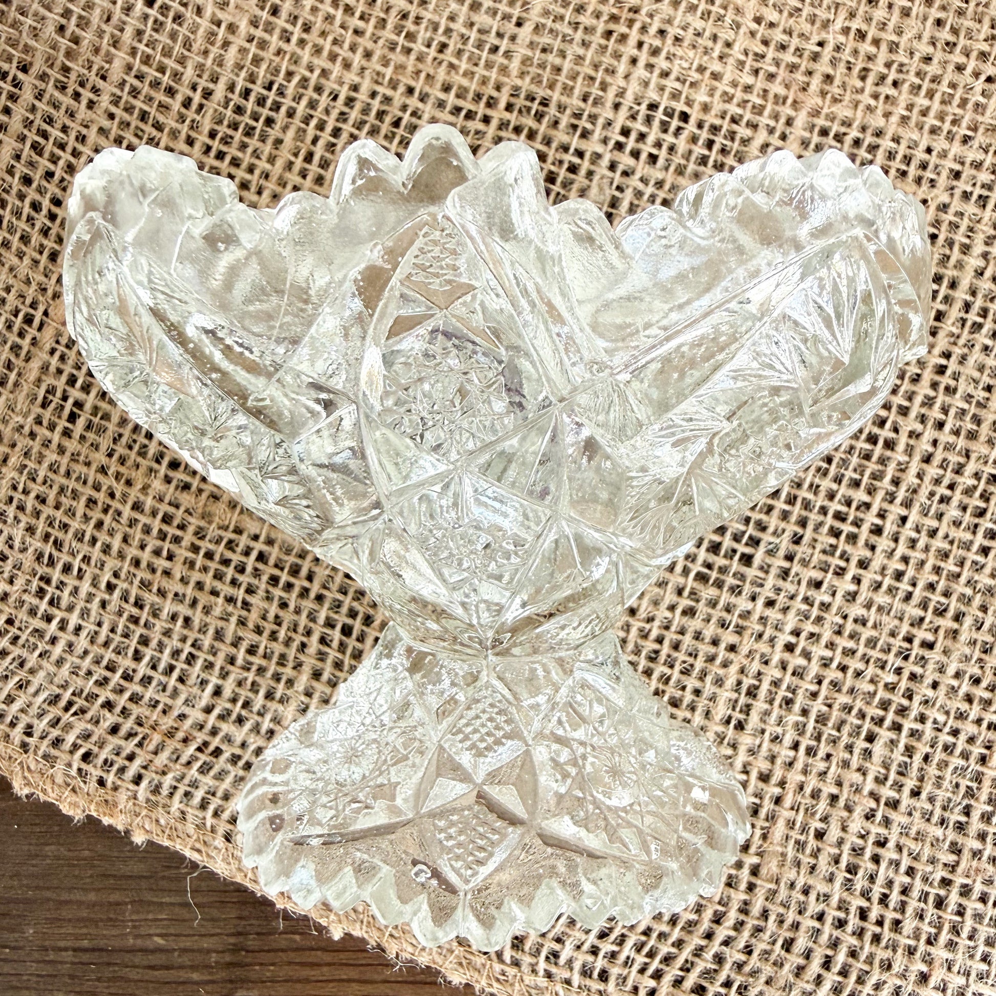 Aragon Vintage Glass Crystal Jewelry Bowl