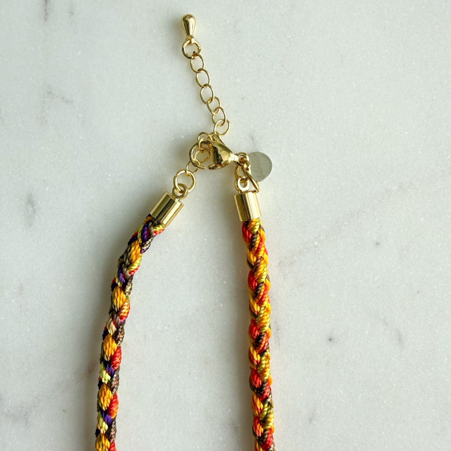 The Banks Semi-Precious Stone Braided Rope Necklace - BelleStyle