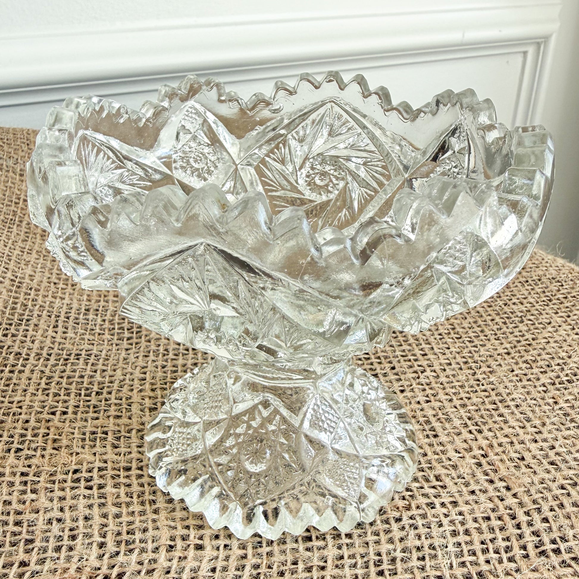 Aragon Vintage Glass Crystal Jewelry Bowl