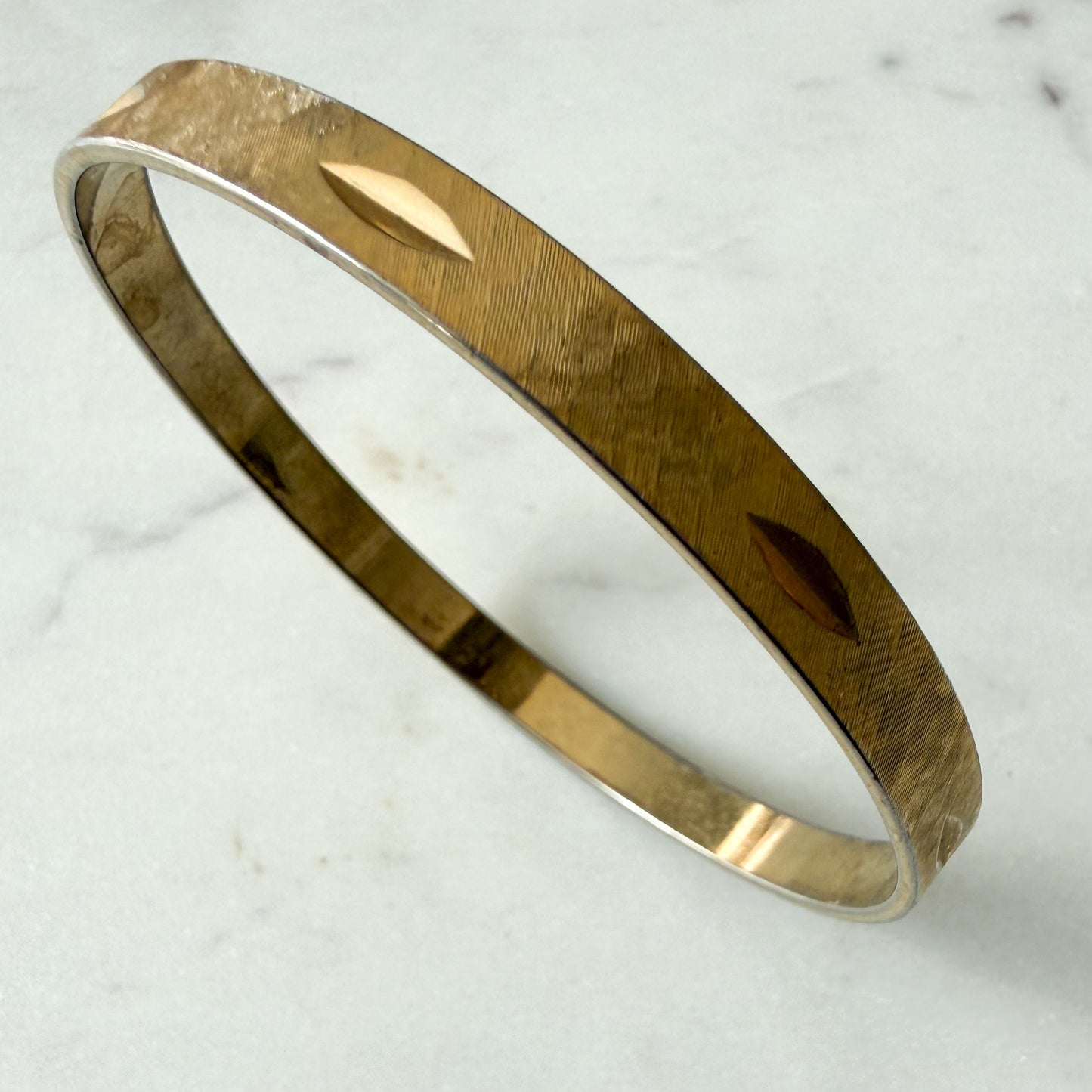 Beth Vintage Brass Bangle Bracelet