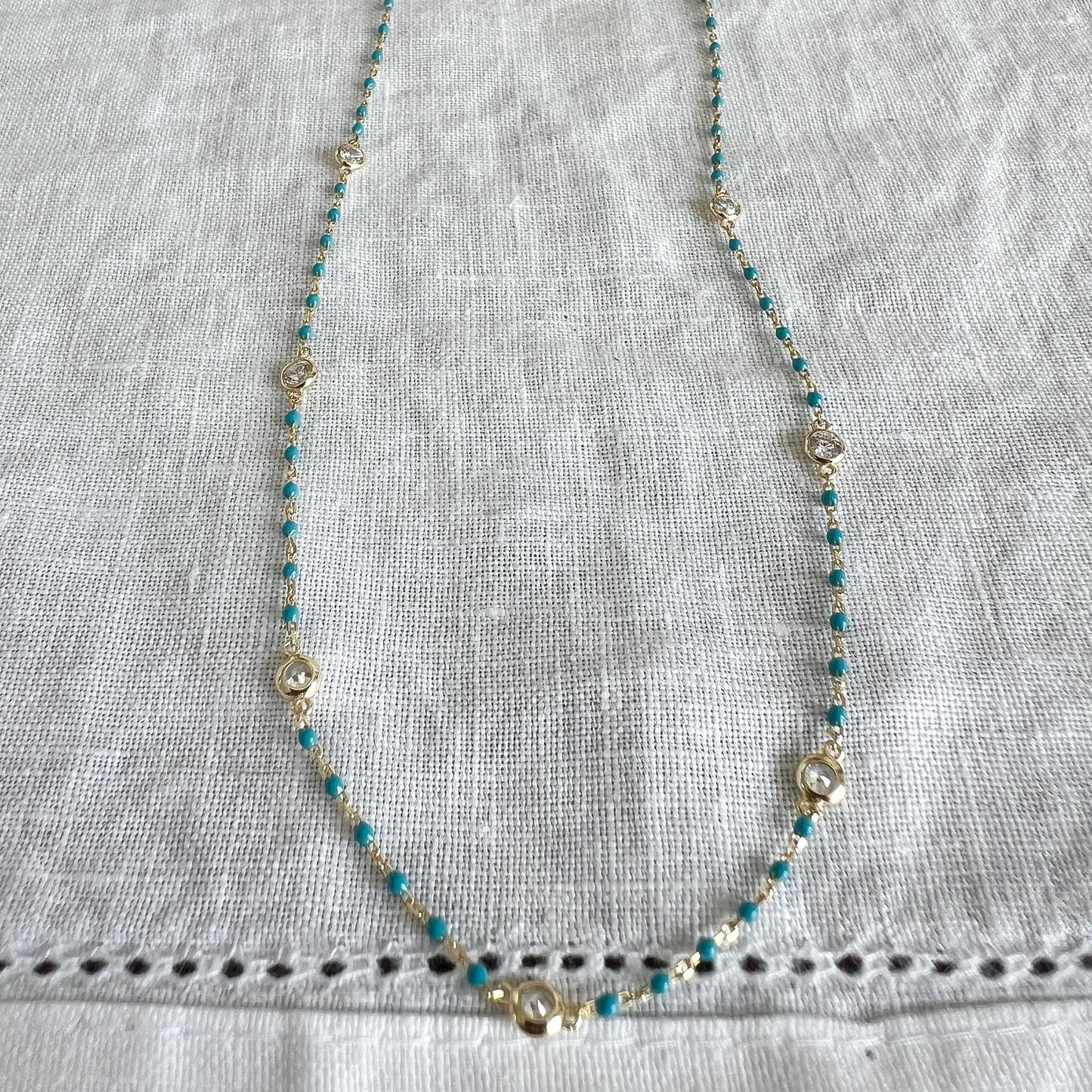 Charlie Color Beaded Chain Necklace