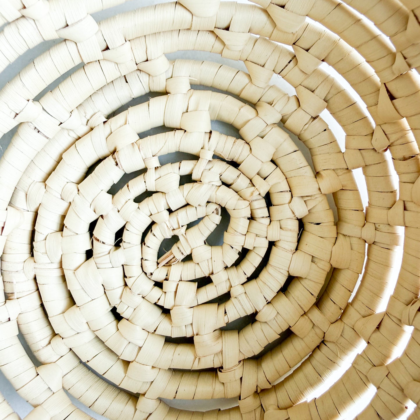 Rosemary Vintage Hand Woven Palm Handle Basket