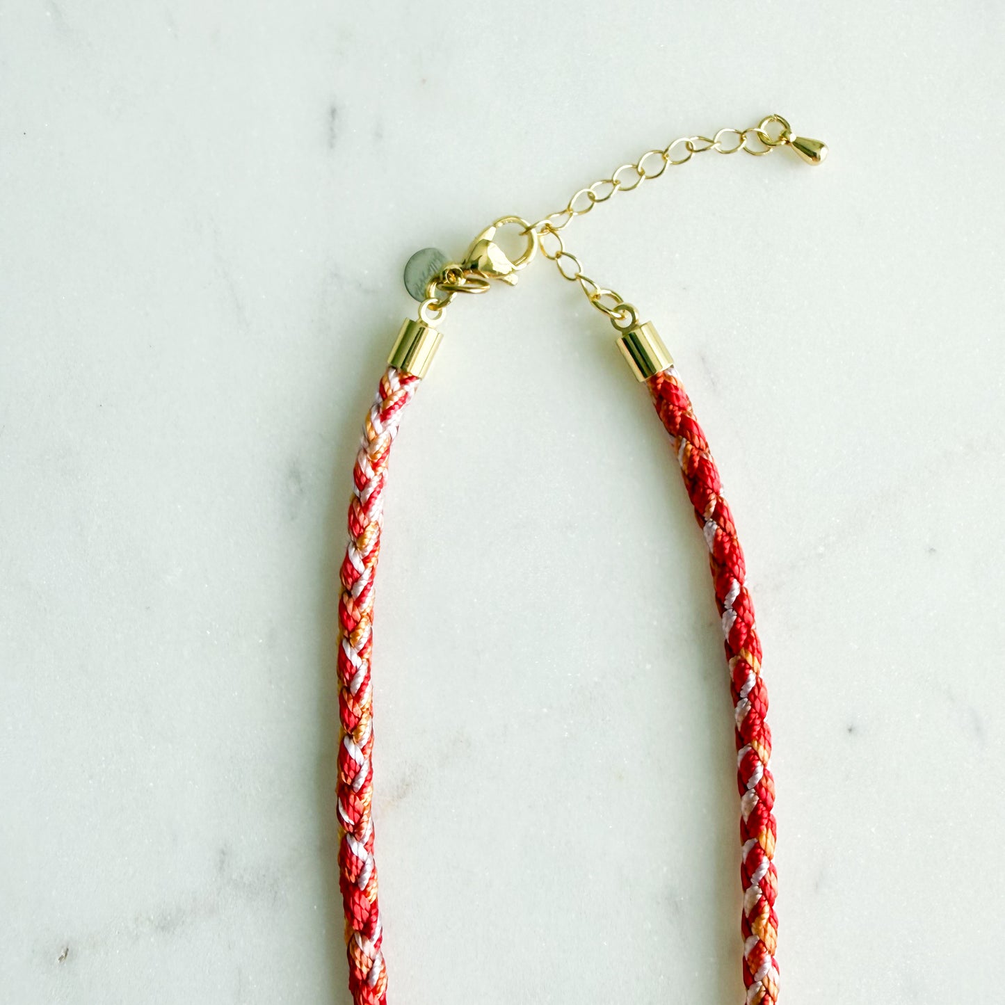 The Banks Semi-Precious Stone Braided Rope Necklace