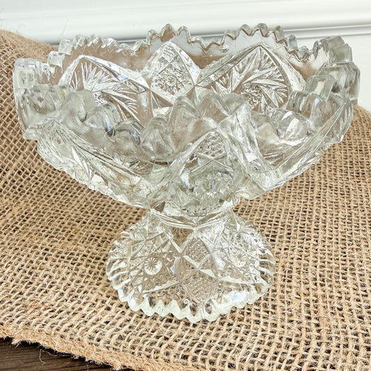 Aragon Vintage Glass Crystal Jewelry Bowl