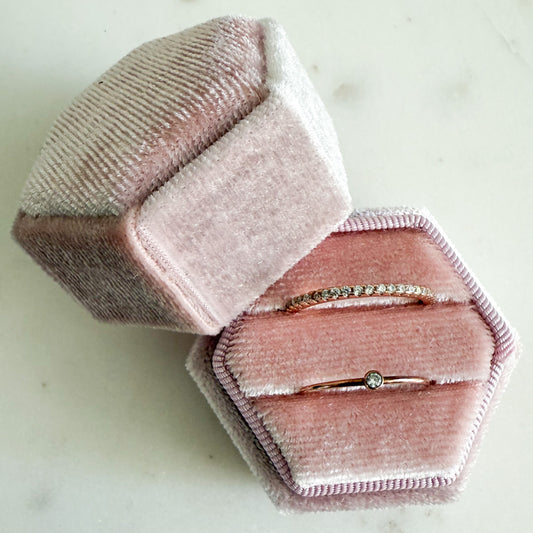 Eliza Rose Gold 925 Sterling Silver Ring Set