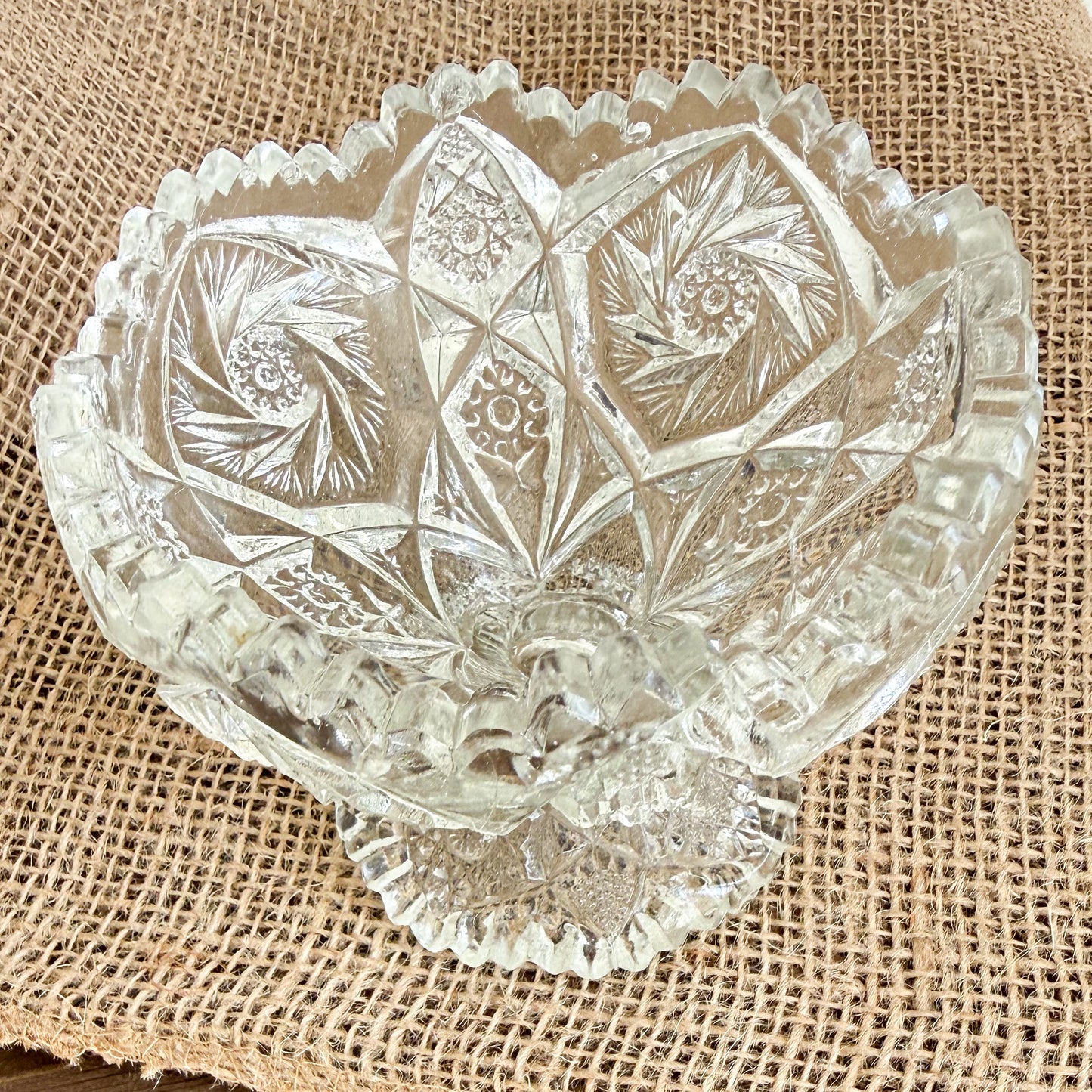 Aragon Vintage Glass Crystal Jewelry Bowl