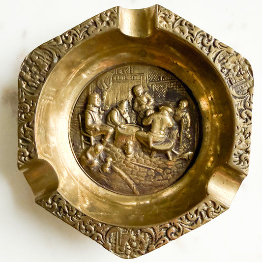 Flynn Antique Brass Ashtray Jewelry Holder