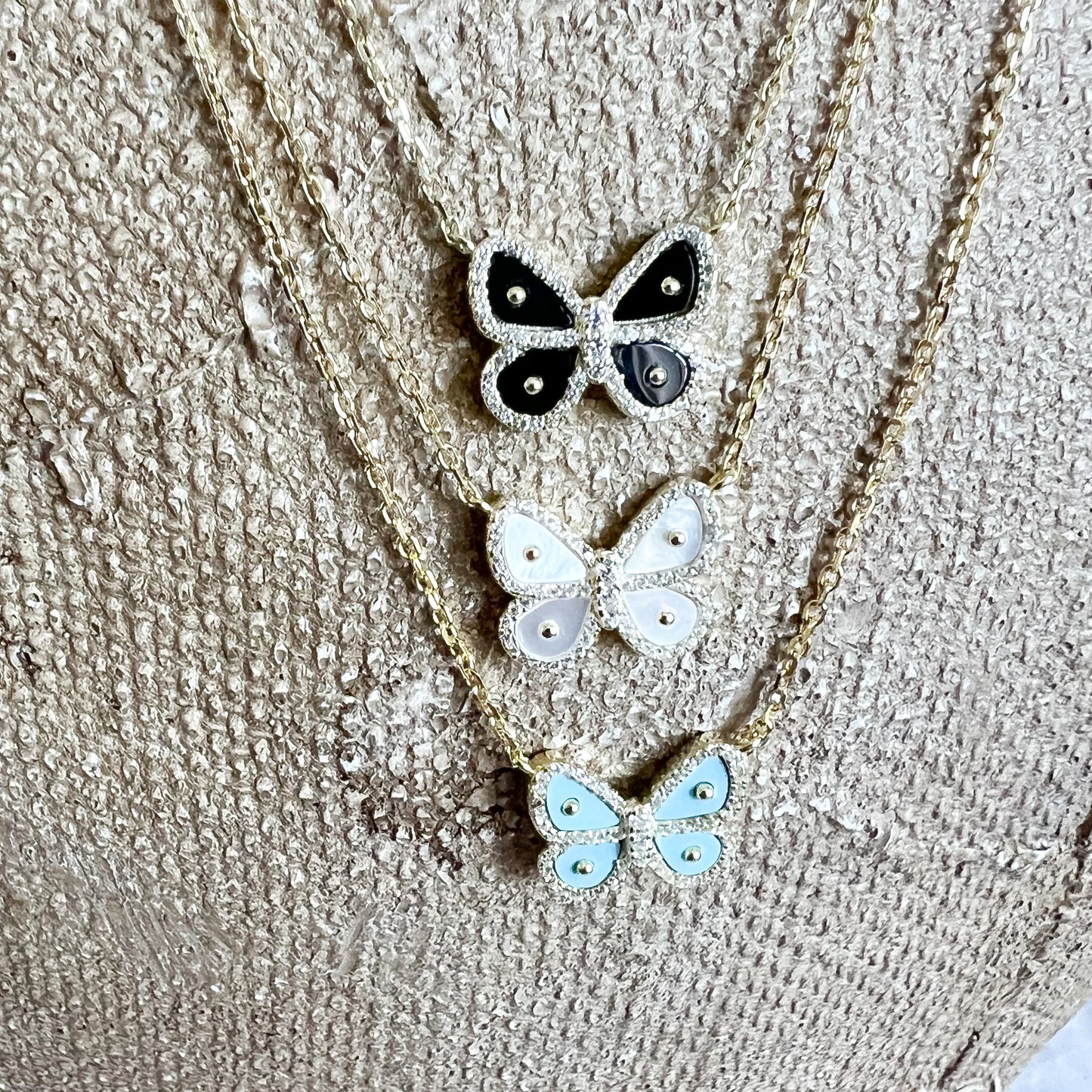 Butterfly Sky Pave Crystal 925 Necklace