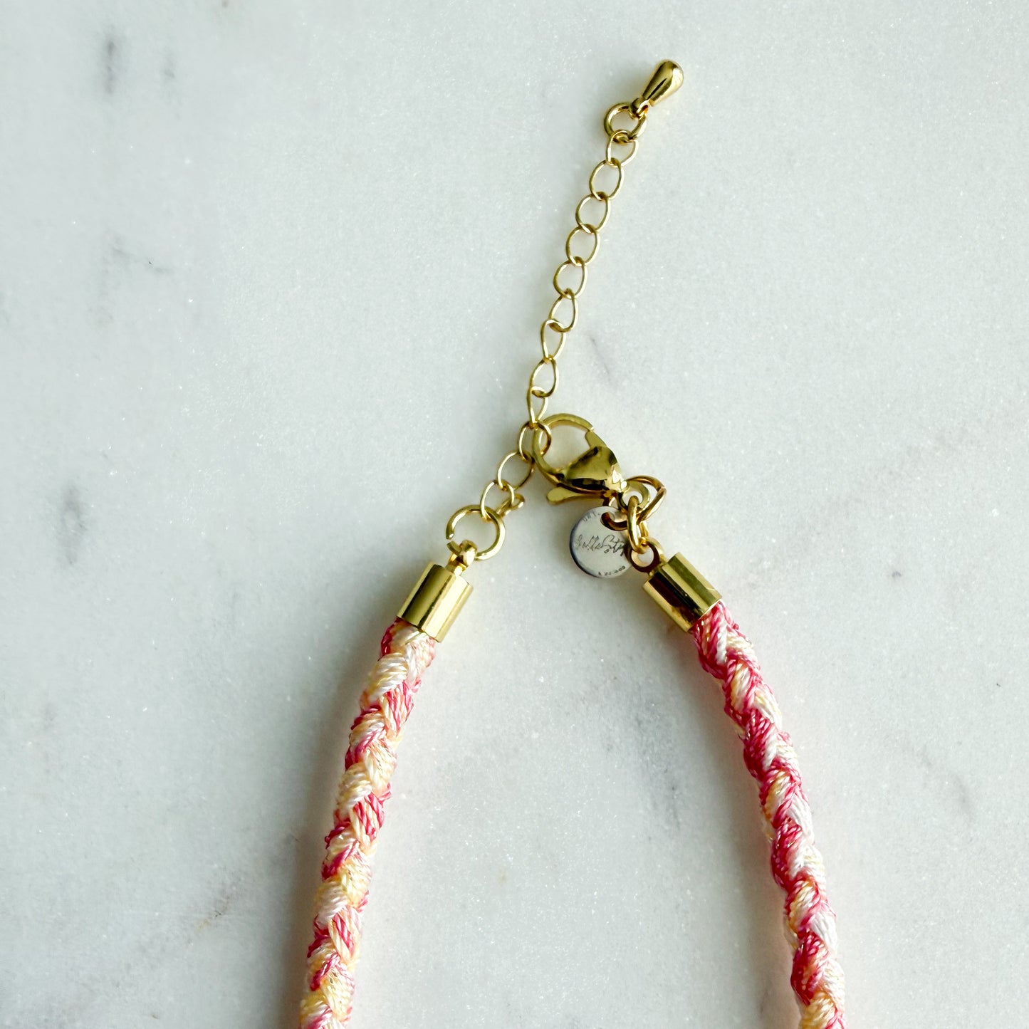 The Banks Semi-Precious Stone Braided Rope Necklace - BelleStyle