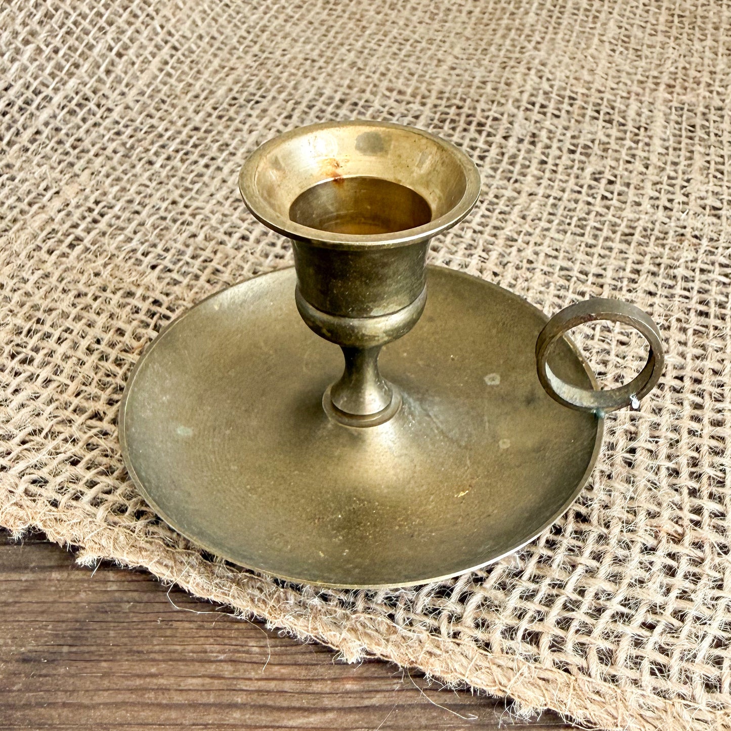 Cinderella Vintage Brass Candle Holder with Candlestick