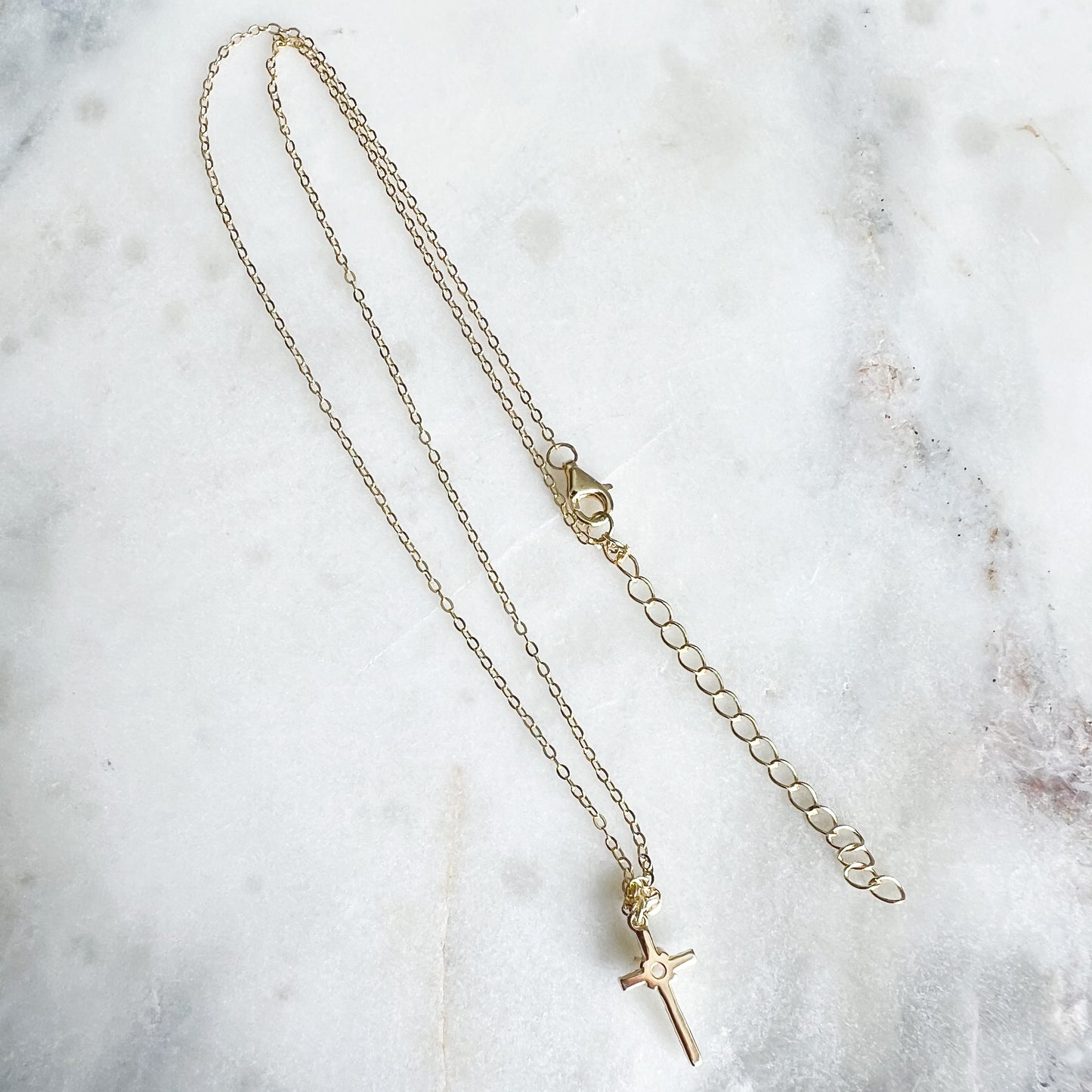 Opal Gold Cross Necklace - BelleStyle