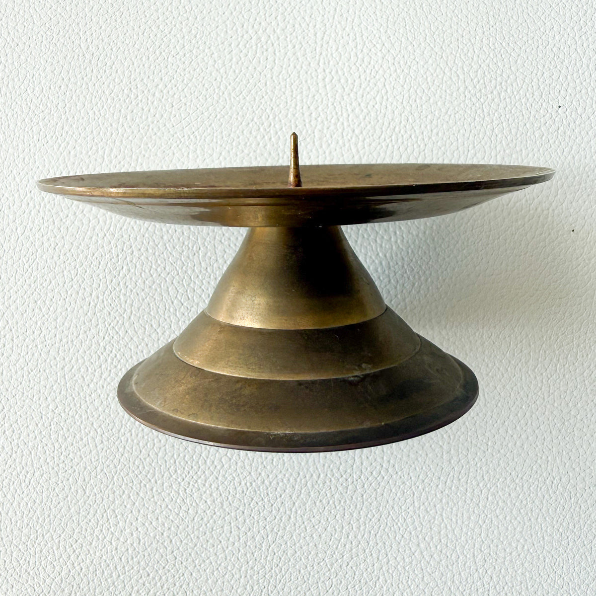 Sofia Vintage Patina Brass Candle Holder Base - BelleStyle