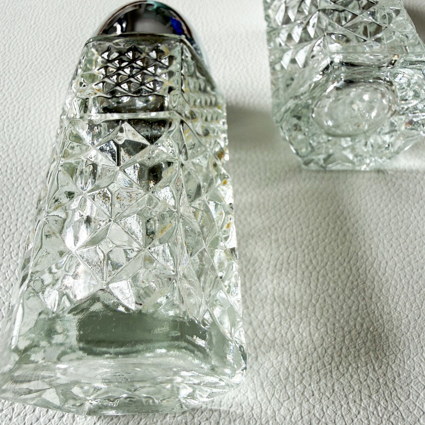 McAdams Vintage Anchor Hocking Wexford Salt Pepper Shaker Set