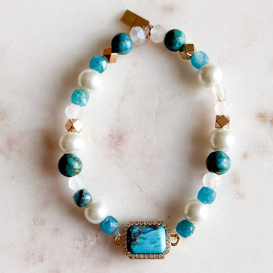 Lina Freshwater Pearl Semi-Precious Stone Bracelet