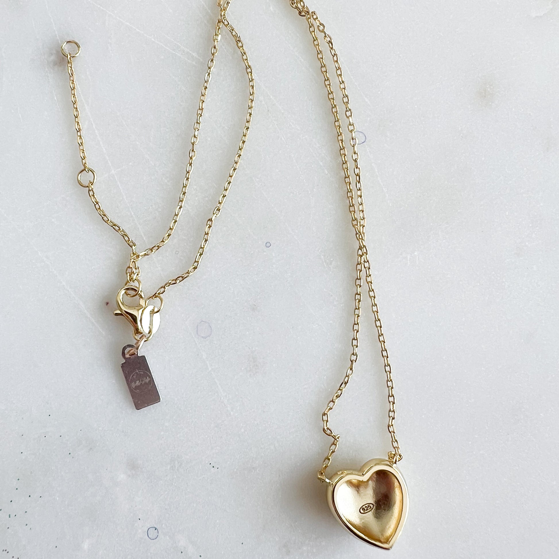 Corona Puff Heart 925 Necklace