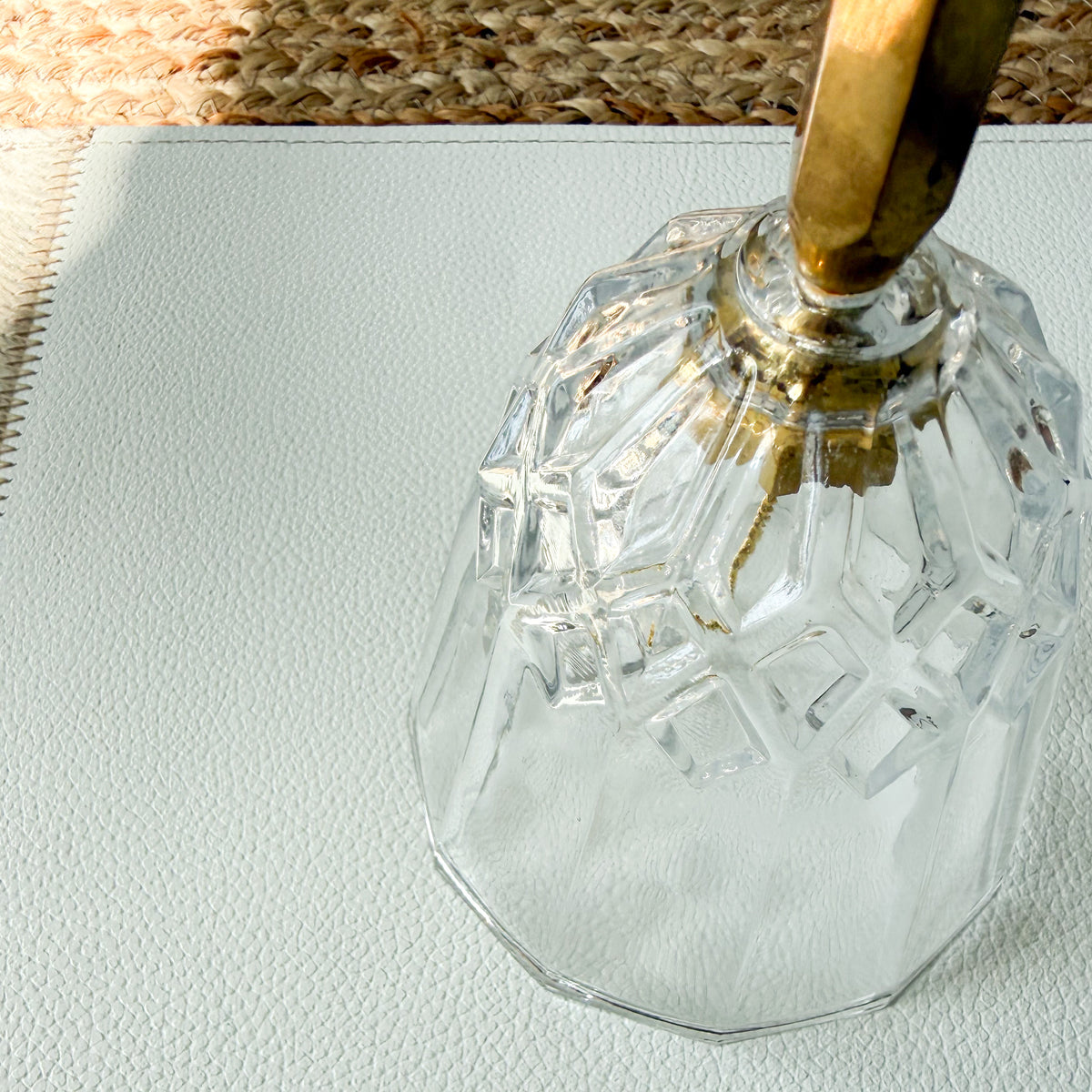 Oliver Vintage Crystal Bell with Patina Brass Handle - BelleStyle