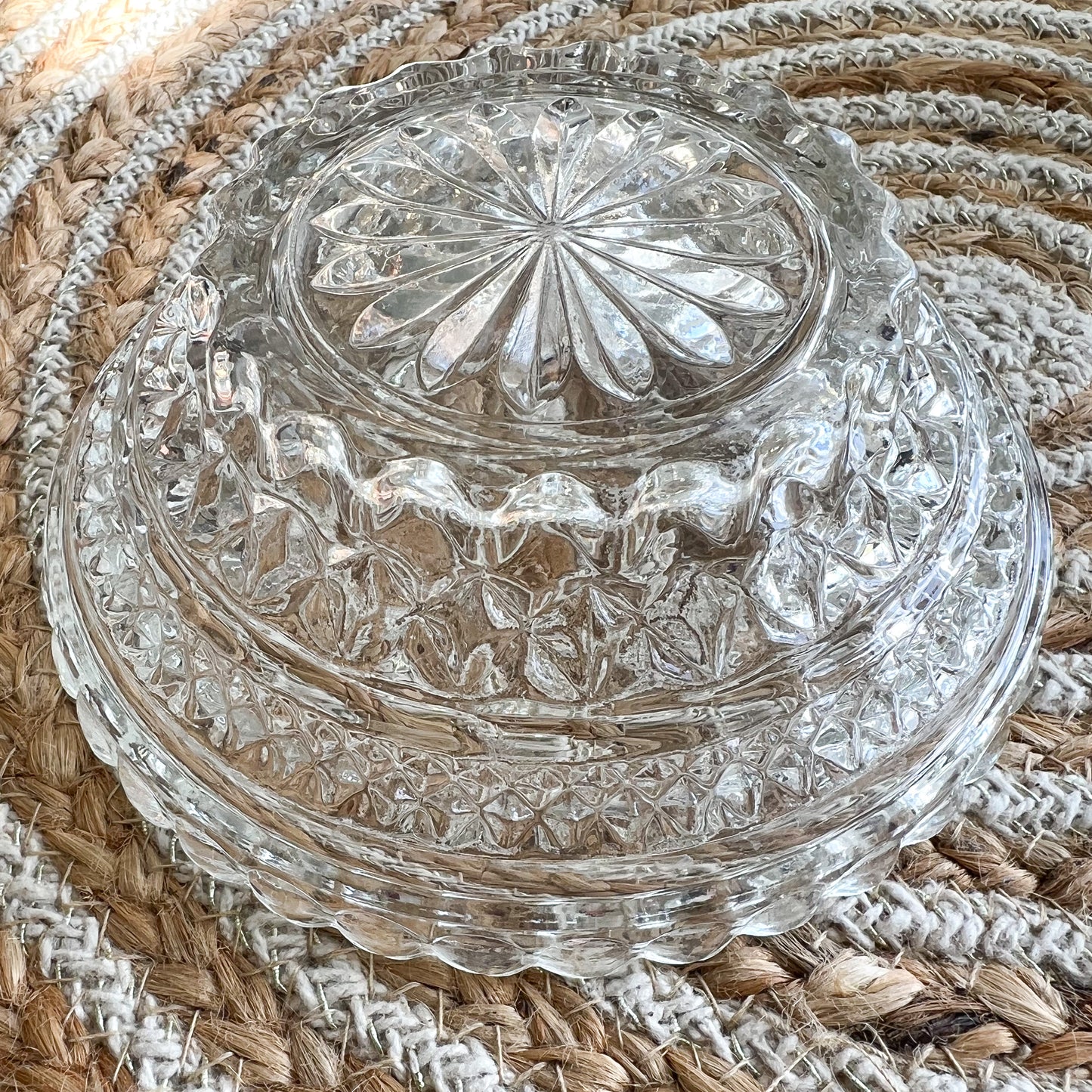 Saint Jean Vintage Crystal Jewelry Bowl - BelleStyle