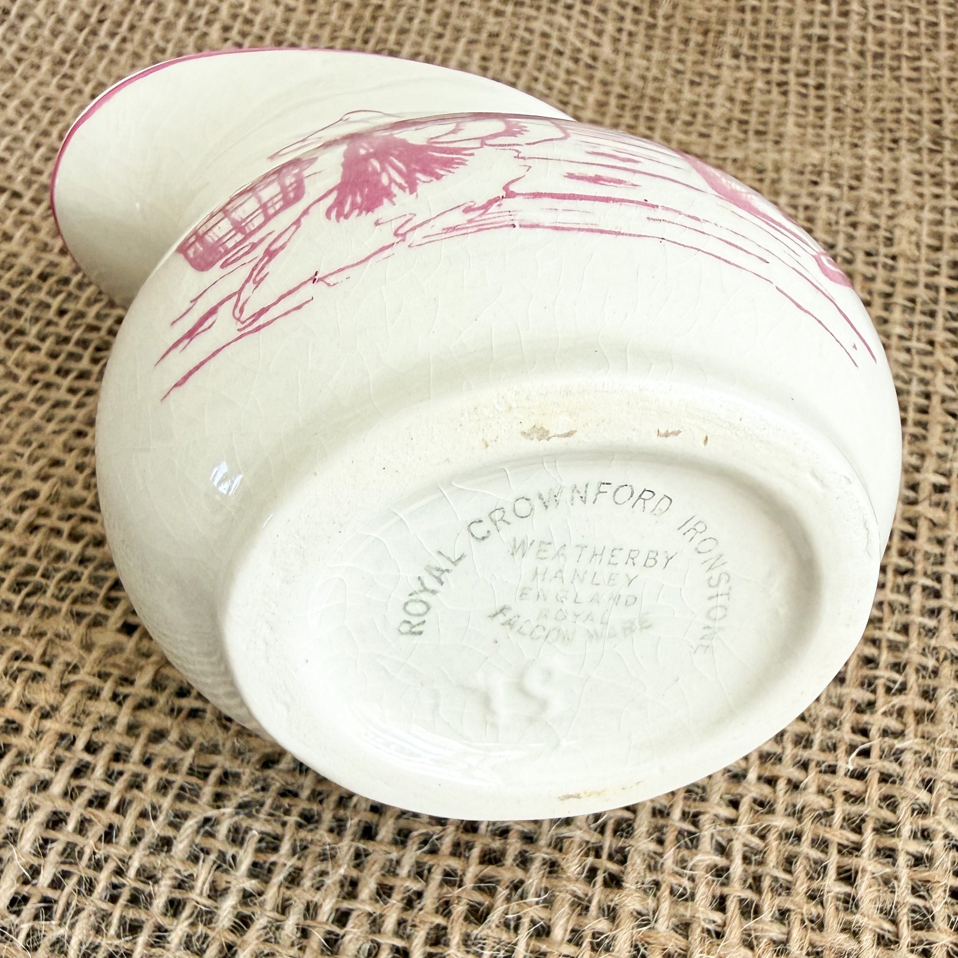 Cinderella Hand Painted Porcelain Royal Crownford Ironstone Creamer