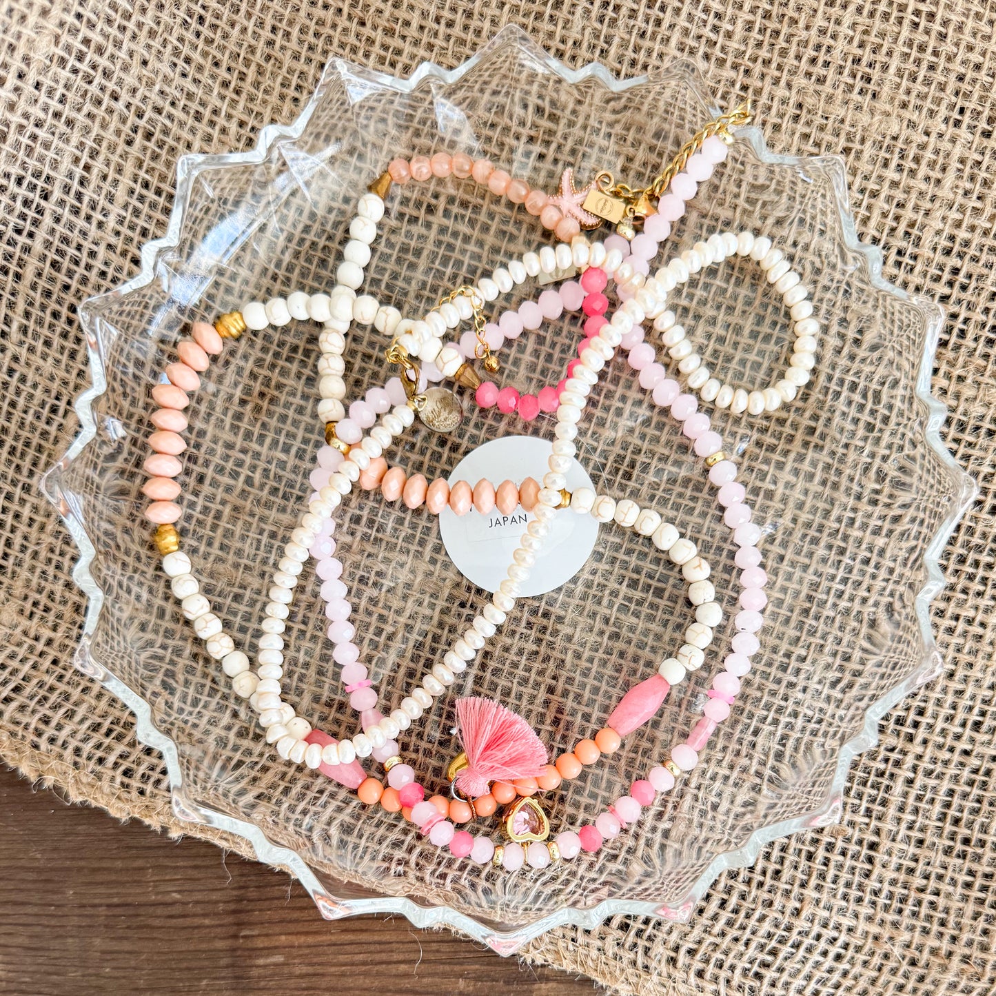 Sunflower Vintage Mikasa Crystal Glass Jewelry Plate