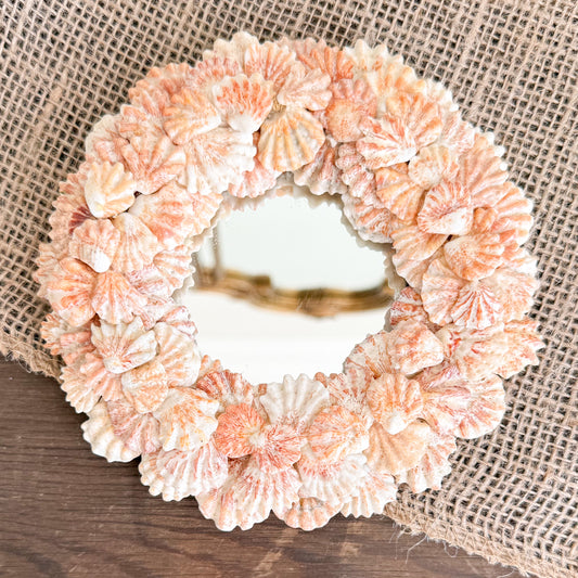 Calypso Vintage Shell Mirror Wall Decor