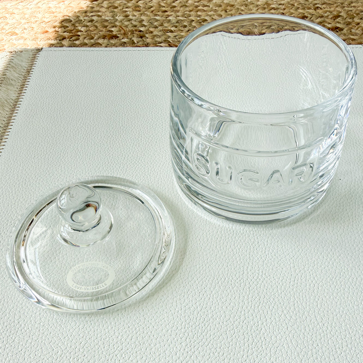 Rogan Thick Glass Abbott Sugar Jar with Lid - BelleStyle