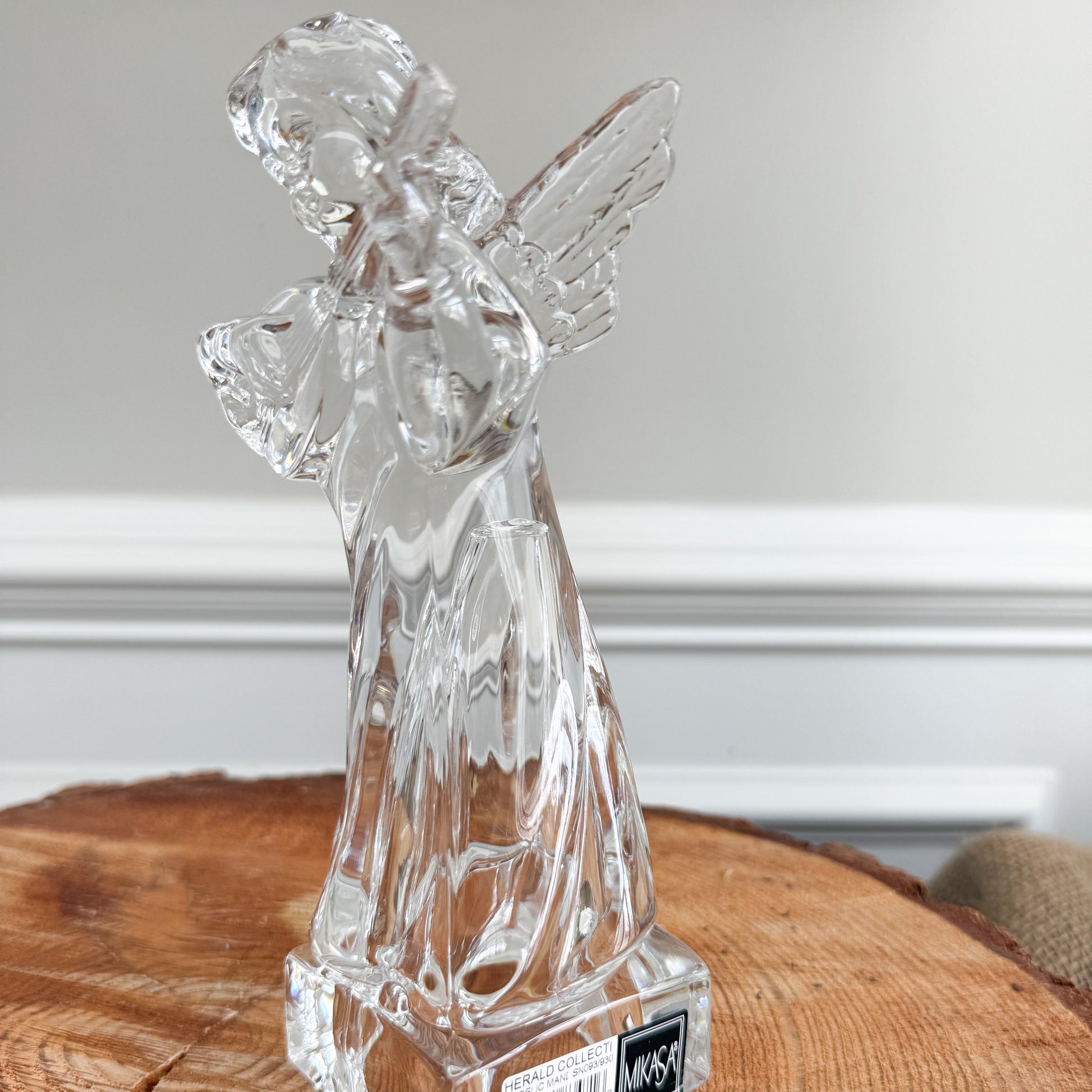 Herald Angel Vintage Mikasa Crystal Figurine - BelleStyle