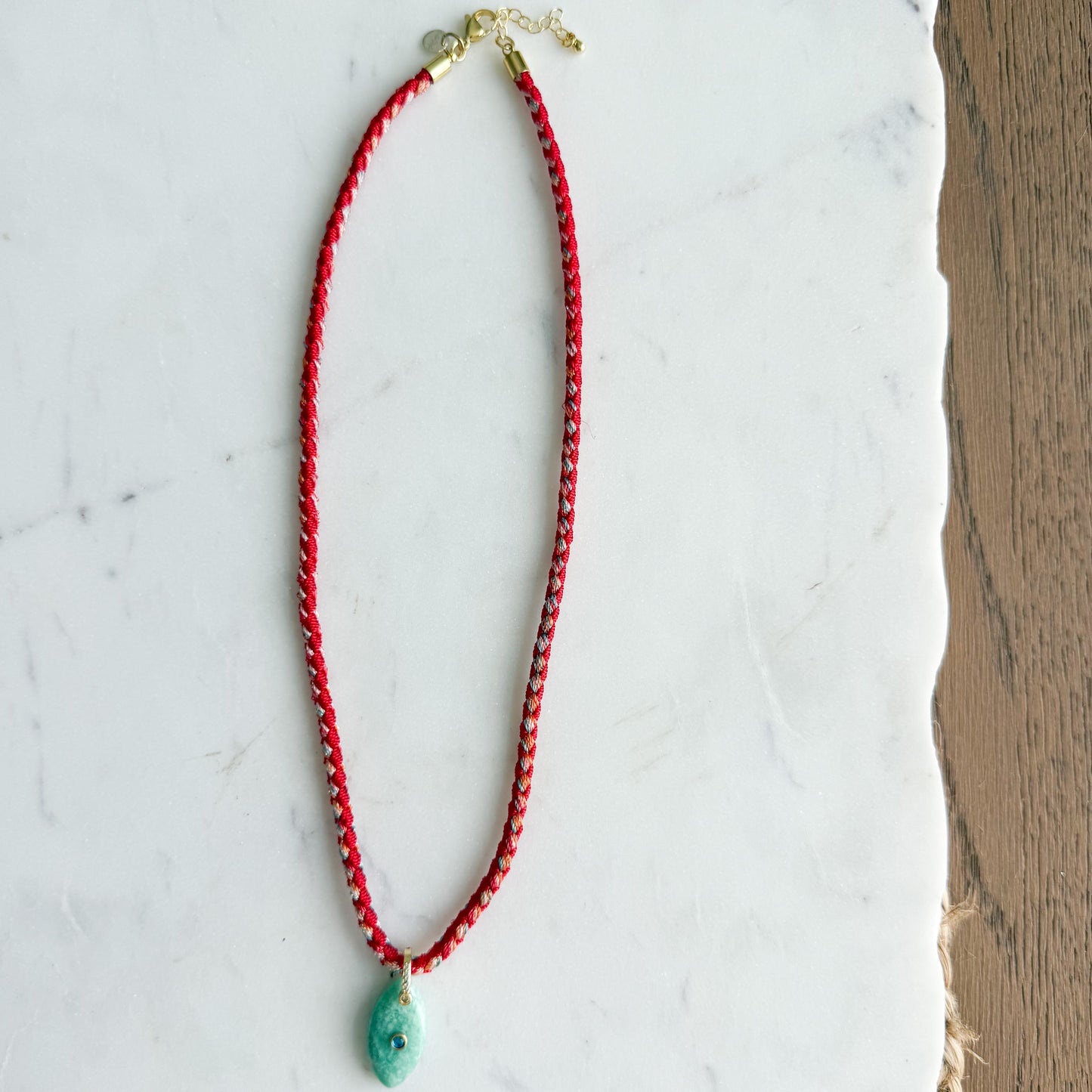 The Banks Semi-Precious Stone Braided Rope Necklace