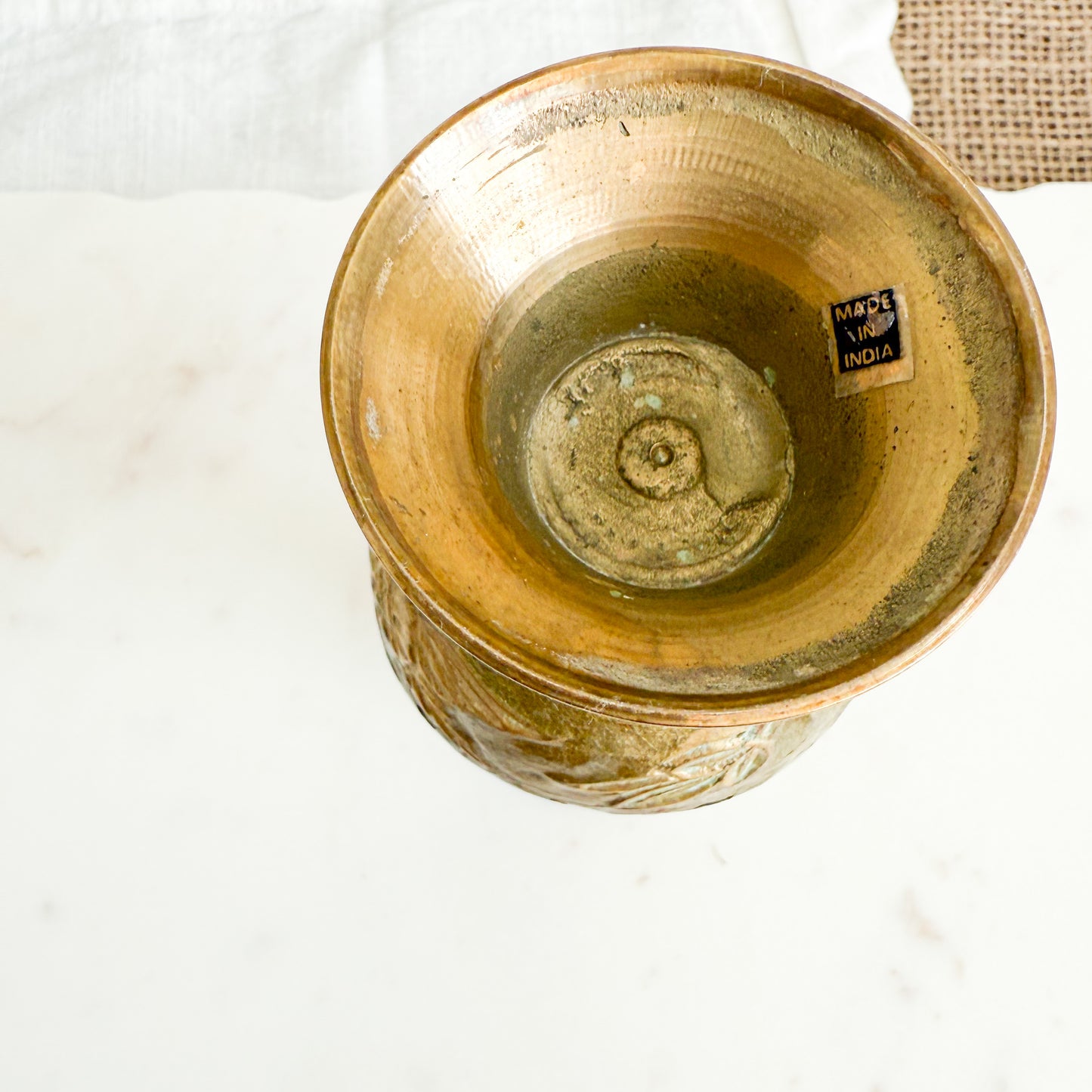 Vintage Brass Flower Vase