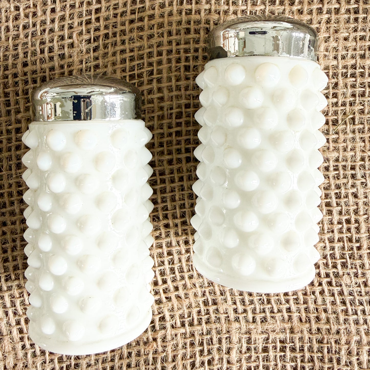 Nantucket Vintage Milk Glass Salt & Pepper Shakers - BelleStyle