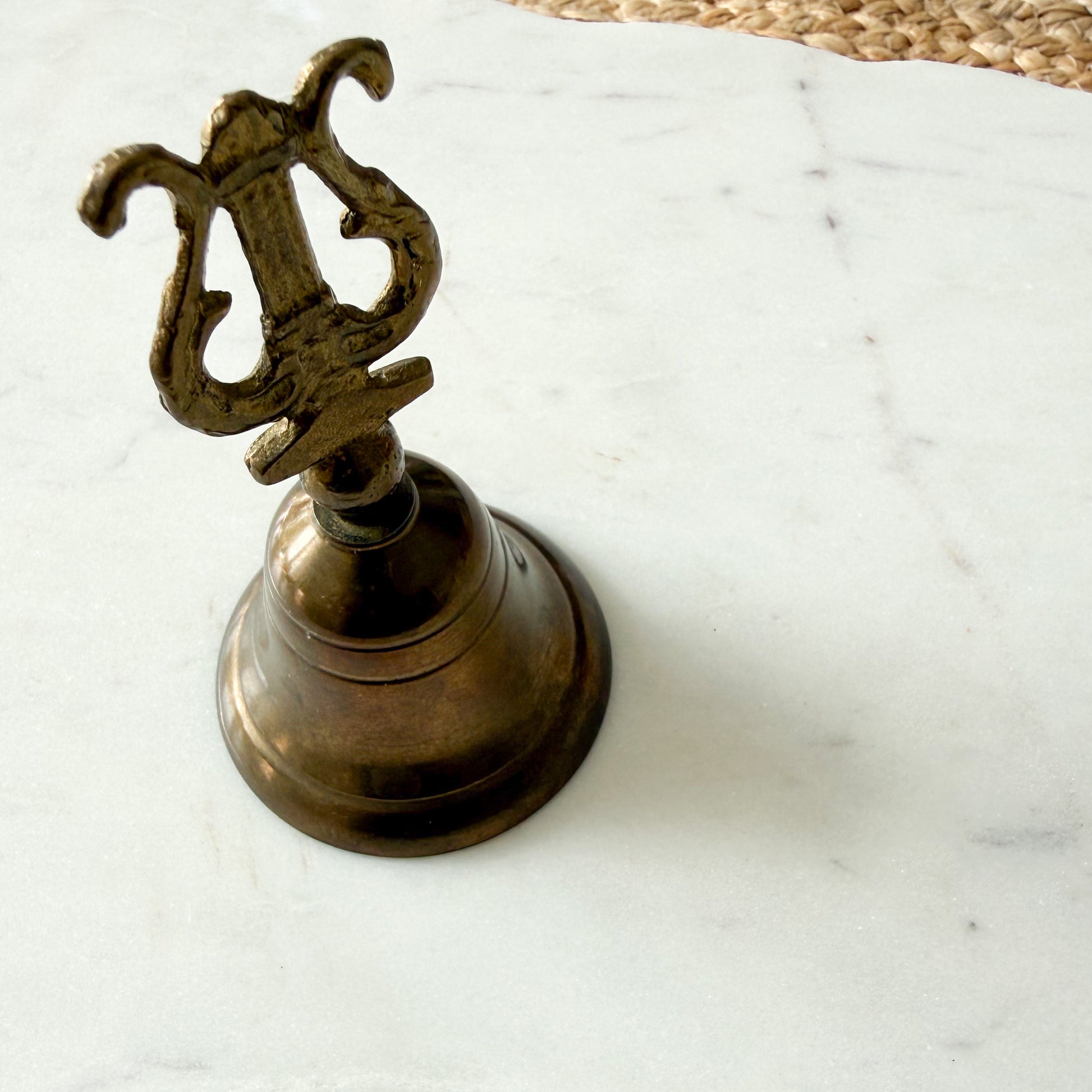Tulip Antique Brass Dinner Bell