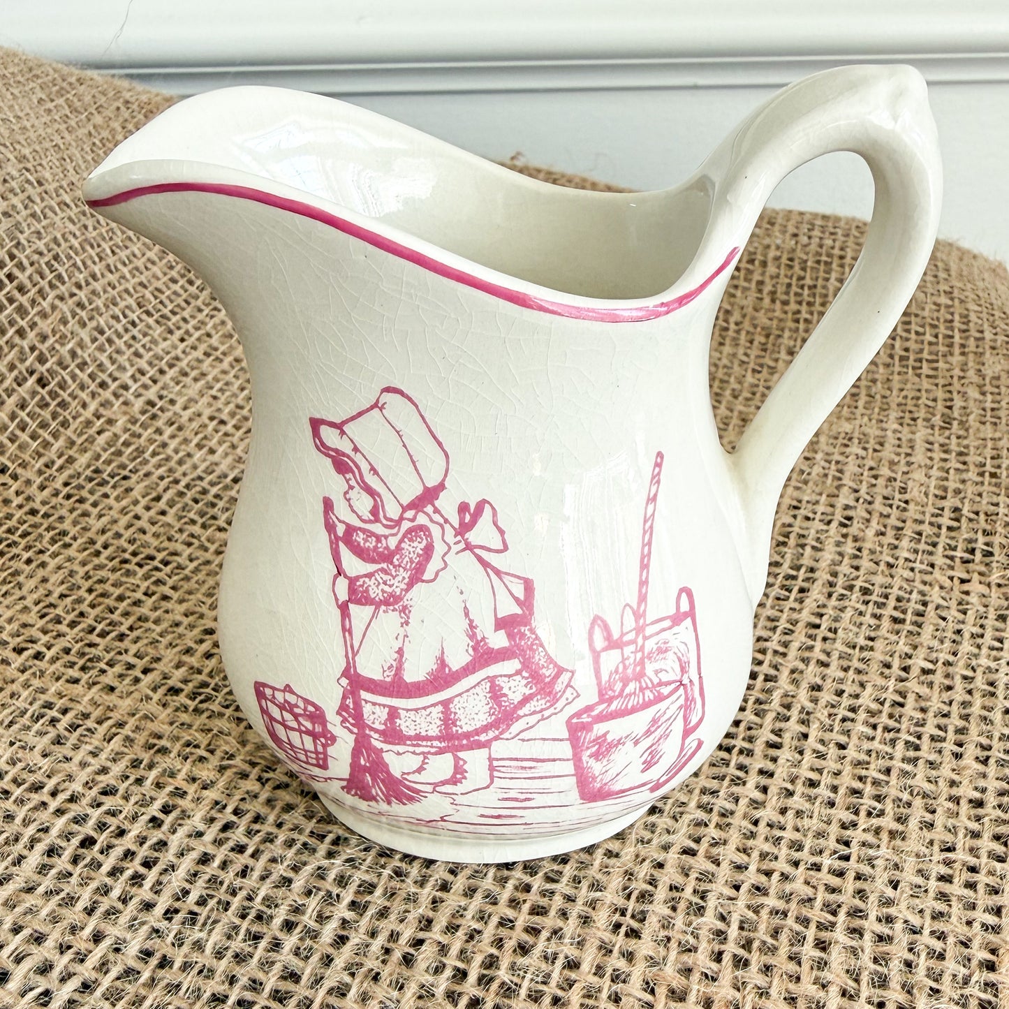 Cinderella Hand Painted Porcelain Royal Crownford Ironstone Creamer