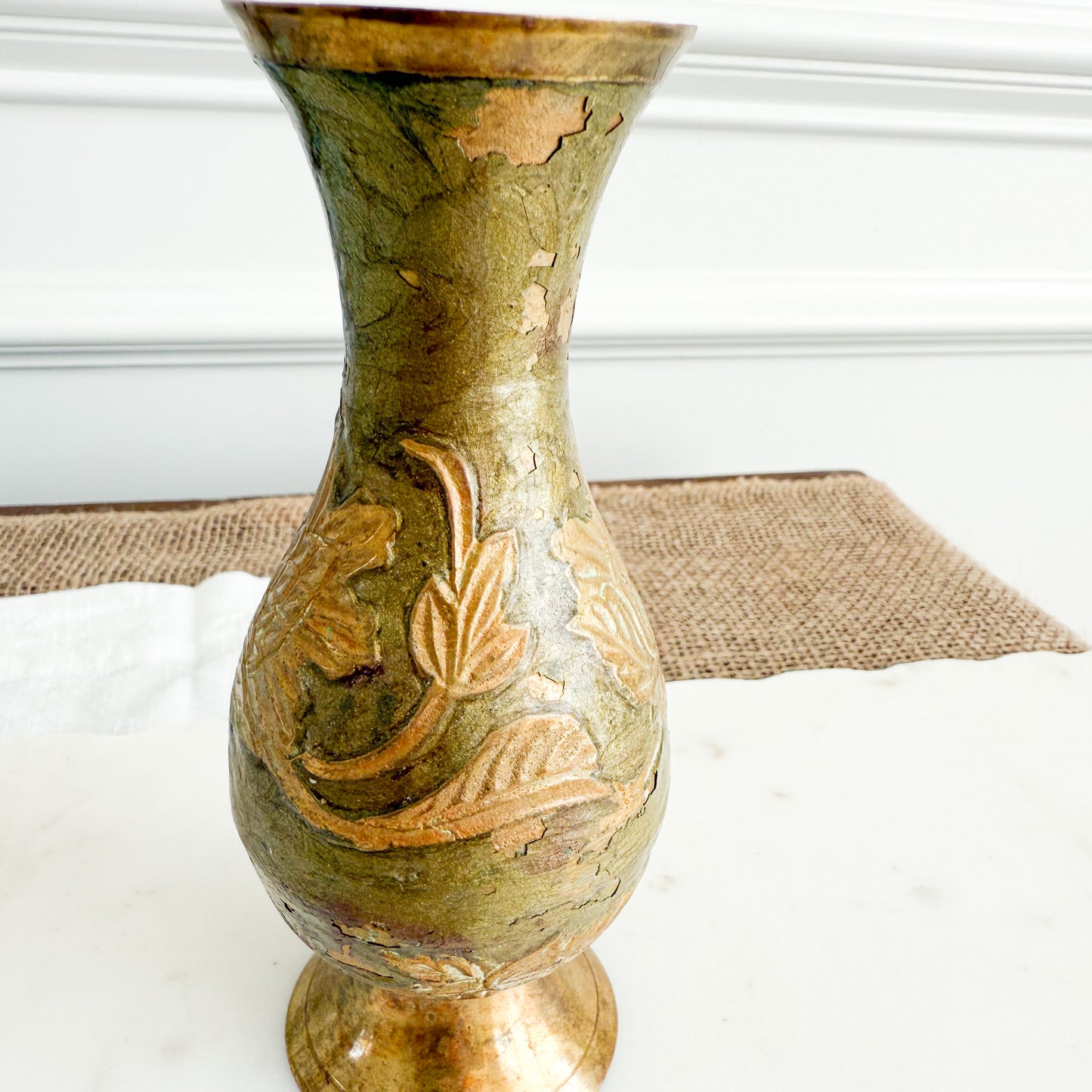 Vintage Brass Flower Vase