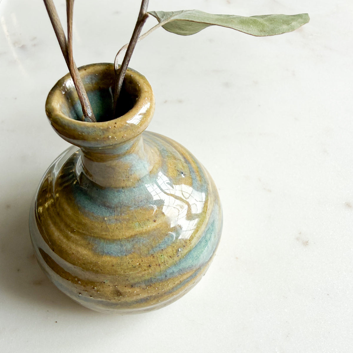 Cooper Artisan Handcrafted Clay Stem Vase - BelleStyle