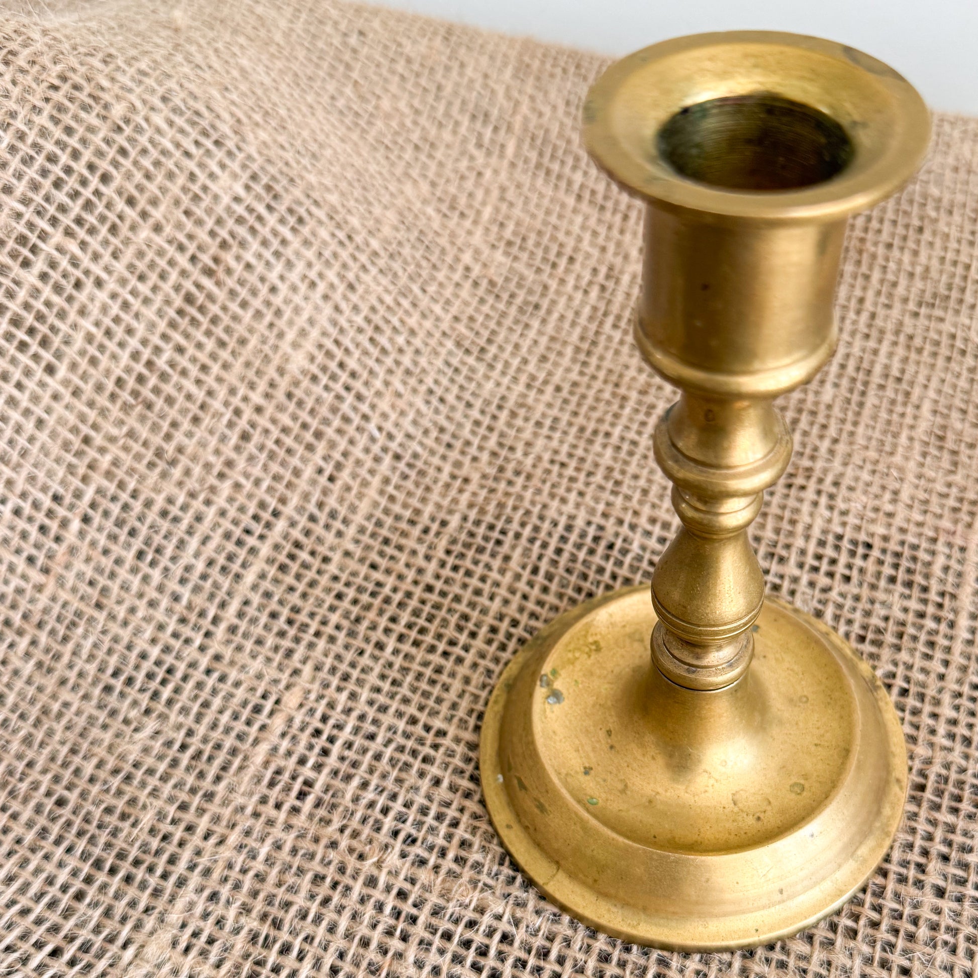 Lighthouse Vintage Brass Candle Holder with Candle