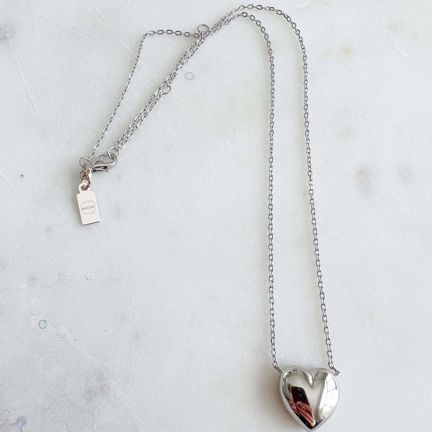 Corona Puff Heart 925 Necklace