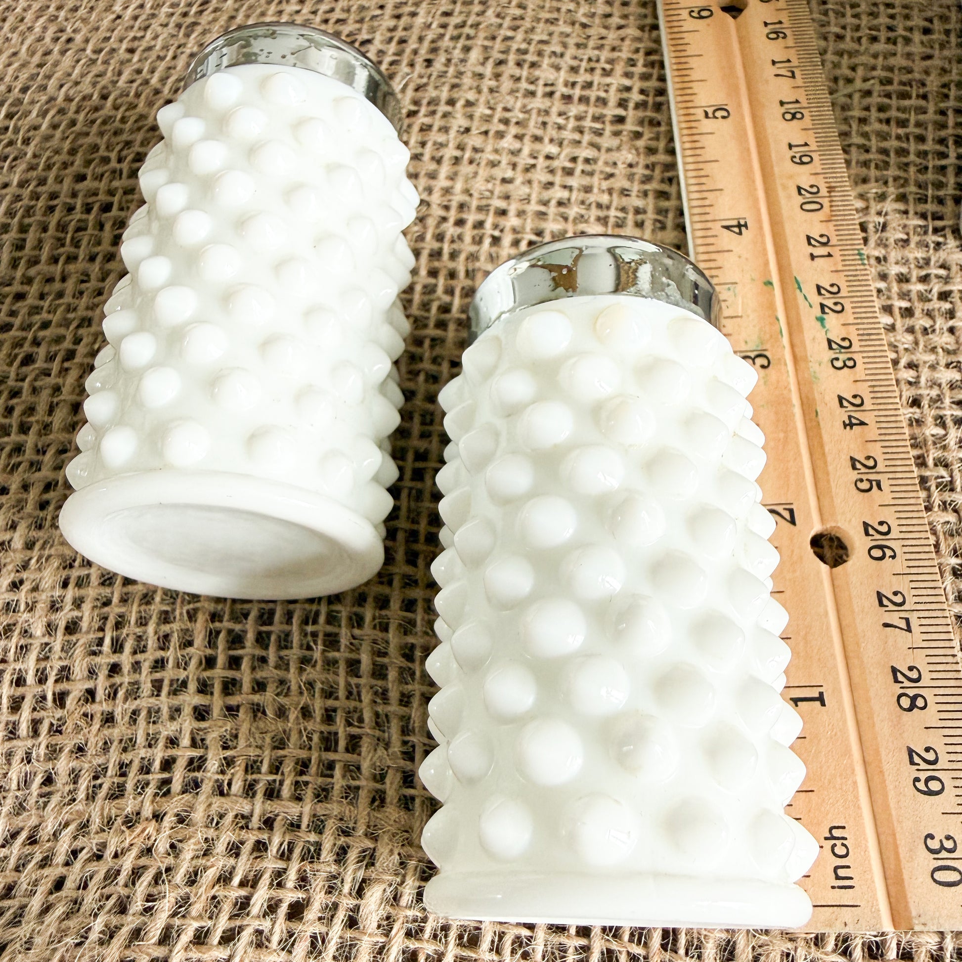 Nantucket Vintage Milk Glass Salt & Pepper Shakers - BelleStyle