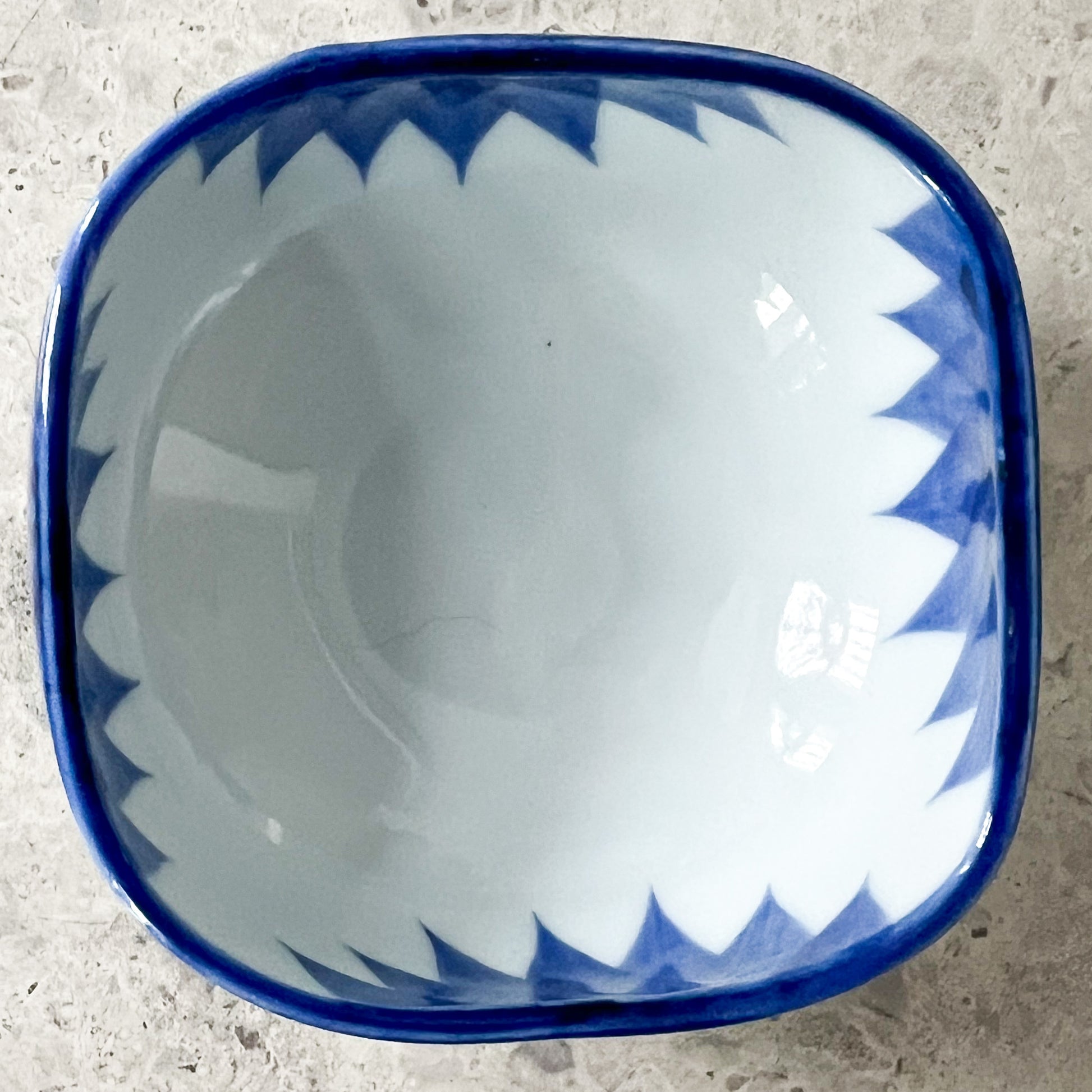 Vintage Hand painted Blue and White Jewelry Bowl