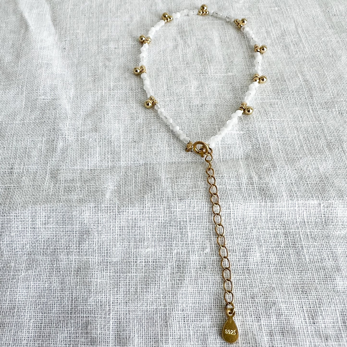 Sparrow 925 Beaded Gold Bracelet