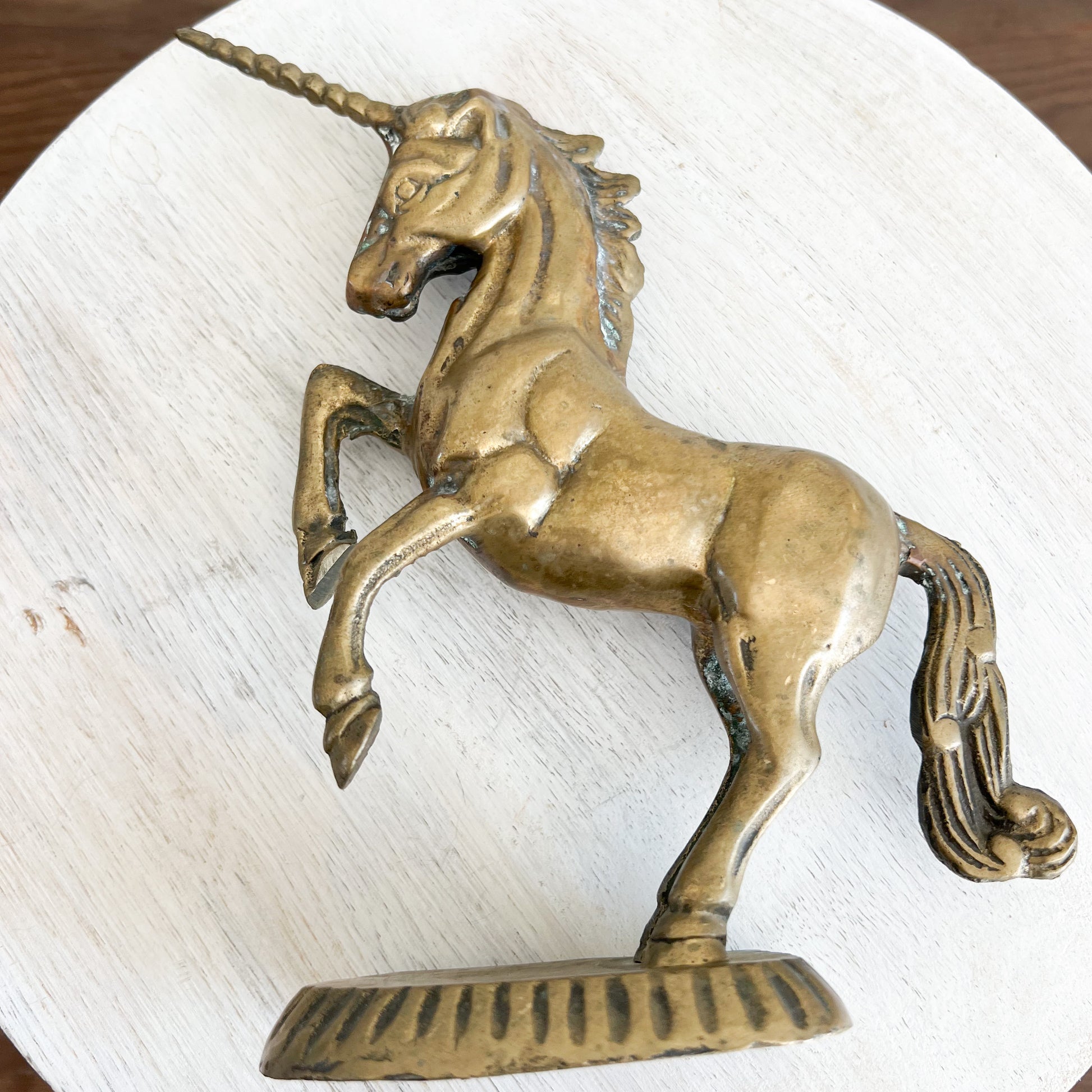 Unicorn Mid Century Modern Vintage Brass Figurine