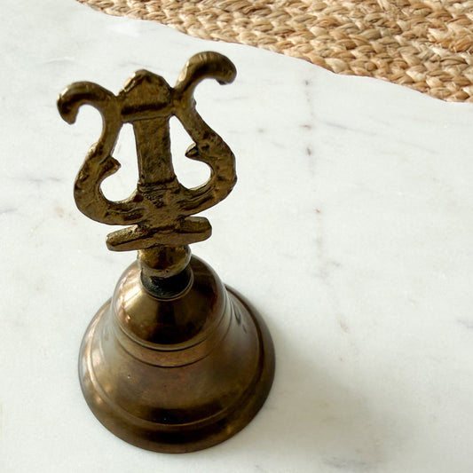 Tulip Antique Brass Dinner Bell