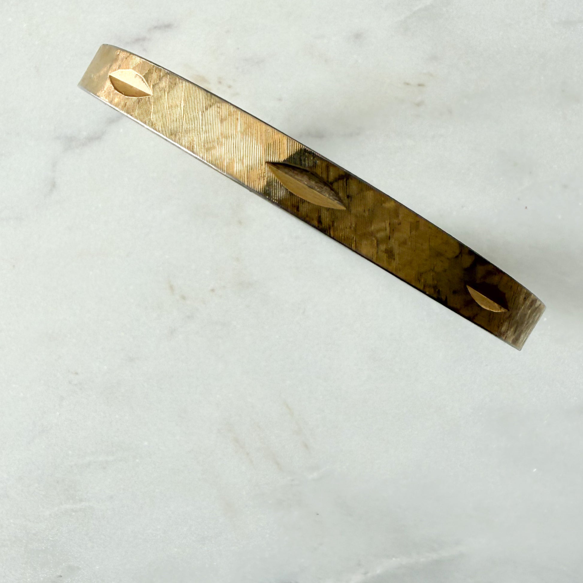 Beth Vintage Brass Bangle Bracelet