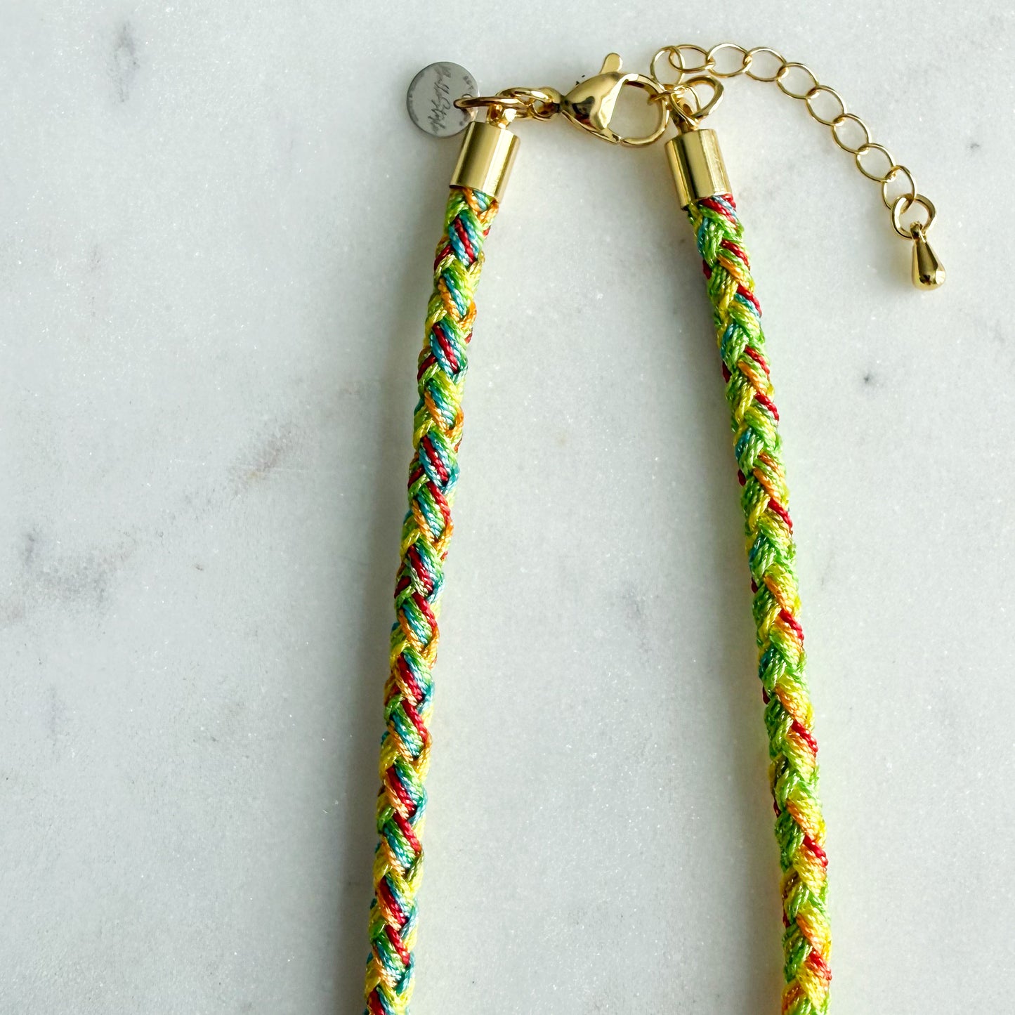 The Banks Semi-Precious Stone Braided Rope Necklace