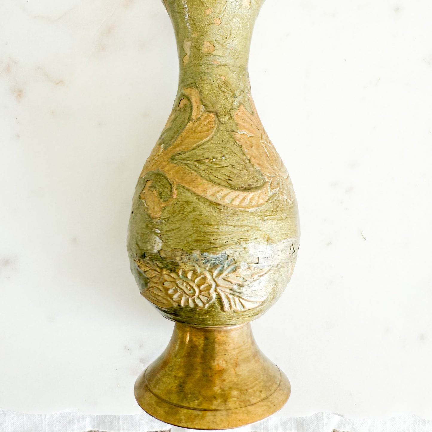 Vintage Brass Flower Vase